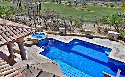 Agave Azul Villa For Rent In Cabo Del Sol Lifestyle Villas Para La Renta Lifestyle Villas View Of Pool Area And Golf Course L
