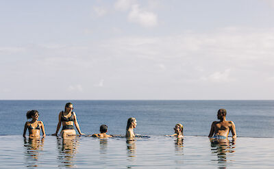 Resort Guests In Pool