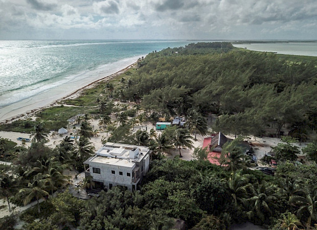 Casa Maya Kaan Tulum Ocena Lagoon Drone 2