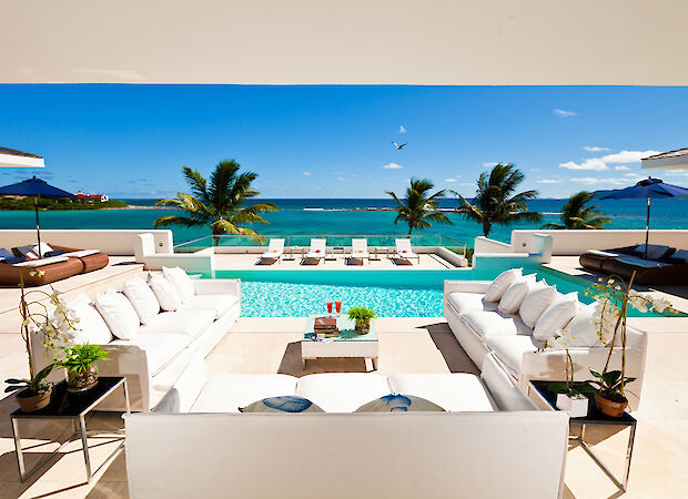 Le Bleu Main House View From Lounge To Sea