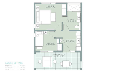 Belb Rentals Floorplan Cottages Two Bed